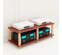 Supporto rack HiFi, in legno massello, per audio e video, mobile giradischi, archiviazione multimediale per soggiorno, home office, cinema