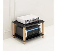 Supporto rack HiFi, in legno massello, per audio e video, mobile giradischi, archiviazione multimediale per soggiorno, home office, cinema