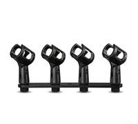 Supporto regolabile a 4 teste Microph1 Clip Bar con filettatura da 3/8" per registrazione audio professionale e prestazioni dal vivo (4 clip)