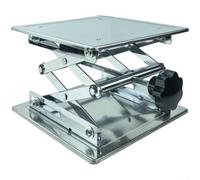 Supporto regolabile da laboratorio 20 x 20 cm per scienza (200 x 200 x 280 | Acciaio inossidabile antiruggine, 10 x 10 cm per la parte superiore, regolazione regolare dell'altezza