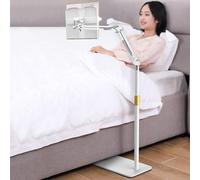 Supporto regolabile da pavimento per libri, supporto per libri di cucina e tablet extra large con rotelle girevoli, robusto supporto per lettura e leggio