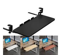 Supporto regolabile da scrivania per polso e ripiano per tastiera, ripiano scorrevole sotto la scrivania con bracciolo a morsetto per comfort ed ergonomia, supporta fino a 24 kg, ideale per uso del