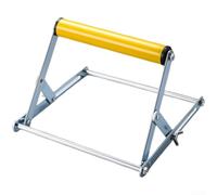Supporto regolabile in acciaio per alimentazione materiale lungo e supporto in configurazioni di taglio industriale (giallo)
