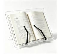Supporto regolabile in acrilico per lettura, 29 x 21 cm, pieghevole, supporto per libri da tavolo, supporto regolabile per lettura per laptop, tablet, ricette, libri di testo, spartiti musicali