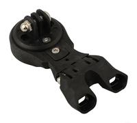 Supporto regolabile in fibra di carbonio per manubrio della bicicletta, supporto GPS per Garmin per Wahoo Giant manubrio bicicletta anteriore 2 supporto imbullonato 10 x 5 x 3 cm, nero