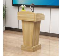 Supporto regolabile in legno nero con contenitore, podio professionale per aule, chiese, matrimoni, conferenze e presentazioni (marrone) - perfetto supporto per altoparlanti
