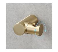 Supporto regolabile in ottone per soffione doccia, staffa rotonda da parete con foro di installazione, finitura spazzolata durevole per il bagno