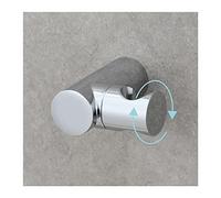 Supporto regolabile in ottone per soffione doccia, staffa rotonda da parete con foro di installazione, finitura spazzolata durevole per il bagno