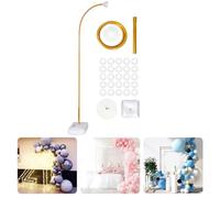 Supporto regolabile per arco di palloncini da 2,7 m, kit per arco a mezzo palloncino con base per pavimento (oro)