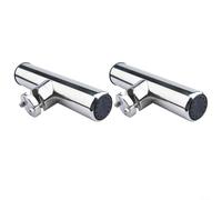 Supporto regolabile per canna da pesca in acciaio inox per binari da 19 mm a 25 mm con inserto in gomma protettiva
