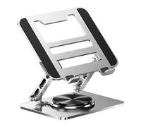 Supporto regolabile per computer portatile, base girevole a 360°, supporto per laptop regolabile in altezza, base pieghevole per tablet, casa, ufficio, università, lavoro, gioco, uomini, donne, adulti