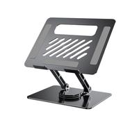 Supporto regolabile per computer portatile, leggero, pieghevole, girevole a 360°, in metallo, per computer portatile, ergonomico, 26,5 x 22,5 x 17 cm