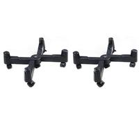 Supporto Regolabile per CPU con Ruote, Larghezza Fino a 25 cm, Capacità di Carico 25 kg, con Ruote Blocabili, Colore Nero - EW1292 (Confezione da 2)