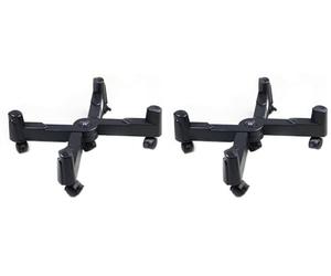 Supporto Regolabile per CPU con Ruote, Larghezza Fino a 25 cm, Capacità di Carico 25 kg, con Ruote Blocabili, Colore Nero - EW1292 (Confezione da 2)