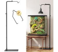 Supporto regolabile per lampada riscaldante per rettili, da 53 a 157 cm - con base robusta per draghi barbuti, tartarughe, serpenti e lucertole - Supporto per lampada riscaldante per acquari e terrari