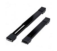 Supporto regolabile per lavatrice, base mobile con ruote, per frigorifero, asciugatrice, mobili, carrello, resistente, in acciaio al carbonio, antiscivolo, freno di bloccaggio, colore argento e nero