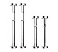 Supporto regolabile per lavello da cucina per montaggio a incasso, set da 2 gambe di supporto (30 - 50 cm e 50 - 80 cm), robusta installazione a pavimento per piscina singola e doppio lavello, bianco