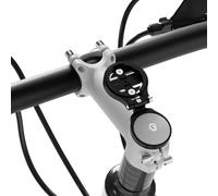 Supporto regolabile per manubrio della bicicletta, per Garmin Edge Explore, in lega di alluminio leggero, supporto anteriore per GPS, compatibile con Bryton, Wahoo e CATEYE, nero