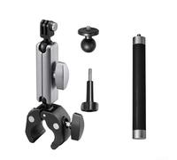 Supporto regolabile per manubrio di moto, bicicletta, barca, tronco d'albero, con supporto per Insta360 ONE RS/X3/RSP, per Dji Action 4, Hero 13(B)
