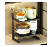 Supporto regolabile per microonde a 2 ripiani, salvaspazio, per cucina e forno a microonde, perfetto per piccoli spazi, design robusto ed elegante per cucine moderne