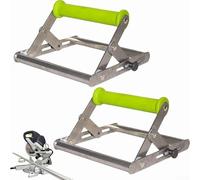 Supporto regolabile per sega da tavolo, telaio di supporto regolabile in altezza, 4,6-13 cm, portatile, pieghevole, in metallo, con rulli in nylon per edilizia (2 pezzi)