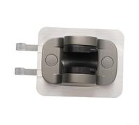 Supporto regolabile per soffione doccia con gancio per bagno, installazione senza fori, robusta struttura in ABS, 125 x 80 mm, compatibile con la maggior parte dei soffioni, nero (grigio)