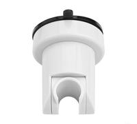 Supporto regolabile per soffione doccia con supporto a ventosa, staffa da parete rimovibile in plastica ABS per superfici lisce in piastrelle, vetro, metallo, legno in bagno (bianco)