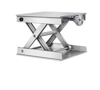 Supporto regolabile per sollevamento da laboratorio, sollevatore a forbice da laboratorio, base di sollevamento in lega di alluminio 9 x 9 cm con livellatore, limite di altezza da 3,54 pollici per