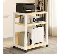Supporto regolabile per stampante con ripiano portaoggetti - Carrello porta CPU industriale per fax, scanner e libri - Tavolo a torre per computer portatile