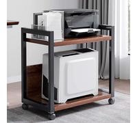 Supporto regolabile per stampante mobile con ripiano portaoggetti - Organizza fax, scanner, libri e computer in modo efficiente