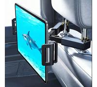 Supporto regolabile per tablet per poggiatesta d'auto, estendibile e ruotabile, adatto per bambini durante i viaggi, film, giochi, tablet ABS