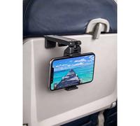 Supporto regolabile per telefono da aereo - Supporto per telefono da viaggio rotante a 360°, accessorio da viaggio essenziale, adatto per vassoio, supporto per visione a mani libere, applicabile per a