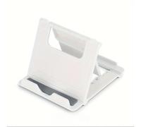 Supporto regolabile per telefono e tablet, supporto da tavolo pieghevole, bianco, 8,3 x 7,1 cm