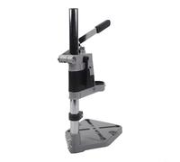 Supporto regolabile per trapano a pressione, base in lega di alluminio per trapano manuale da 43 mm, guida ad alta foratura con manicotto da 38 mm per progetti fai da te, officina, garage, argento