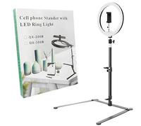 Supporto regolabile per treppiedi da tavolo con rotazione a 360 per video live streaming progetti di scansione in forno Base in acciaio al carbonio per scansione video