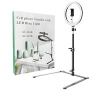 Supporto regolabile per treppiedi per telefono desktop con 360 rotazioni per video live streaming progetti di scansione di cottura Treppiedi per telefono in metallo per webcam