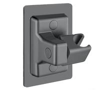 Supporto regolabile senza trapano per soffione doccia con rotazione a 360 gradi e incollaggio affidabile alla parete per un'esperienza doccia flessibile (grigio)