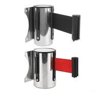 Supporto retrattile in nylon ad alte prestazioni per montaggio a parete in acciaio inox per eventi e parchi (rosso-3 m)