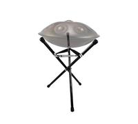 Supporto retrattile regolabile per tamburi e handpan in acciaio da 25-56 cm, treppiede pieghevole portatile con cuscinetti antiscivolo (altezza 88-111 cm) (S)