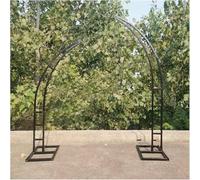 Supporto riutilizzabile per arco di luna crescente, 2 pezzi, struttura in metallo con base rettangolare per compleanno, baby shower, decorazione per matrimoni (nero, 1,5 m + 1,8 m)