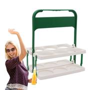 Supporto riutilizzabile per bevande - Portabottiglie con manico per feste, organizer colorato per bevande, cestino pieghevole per birra misto, per esterni, barbecue, sala da pranzo, hotel, casa