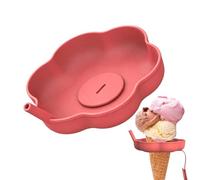 Supporto riutilizzabile per ghiaccioli - Supporto sicuro per bambini, supporto per ghiaccioli con cannuccia, previene le mani disordinate, raccogli gocce, in silicone, per viaggi estivi all'aperto