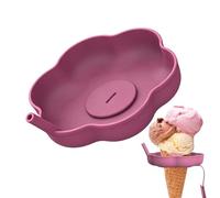 Supporto riutilizzabile per ghiaccioli - Supporto sicuro per bambini, supporto per ghiaccioli con cannuccia, previene le mani disordinate, raccogli gocce, in silicone, per viaggi estivi all'aperto