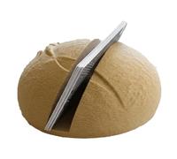 Supporto robusto - Espositore per biglietti da lavoro, organizer da scrivania da 8,9 cm con design a forma di pane, contenitore per contatti con base stabile, decorazione per ufficio, stile divertente