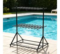 Supporto robusto per giubbotti di salvataggio, rastrelliera organizer per pontili, appendino per mute e giubbotti (ideale per parchi acquatici e aree rafting)(4-Tier)