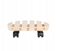 Supporto rotondo in legno, carrello su ruote