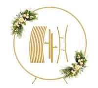 Supporto rotondo per arco di palloncini - Cornice per arco nuziale in metallo dorato per cerimonie, compleanni, anniversari, kit decorativo per feste