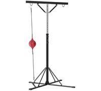 Supporto Sacco Boxe Altezza Regolabile 175-220 cm con 6 Barre di Rinforzo in Acciaio Nero