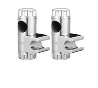 Supporto Saliscendi Doccia Regolabile in Abs Argento 2 Pezzi