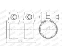Supporto scarico Bussola di serraggio 86142 WALKER per VW SEAT SKODA AUDI OPEL